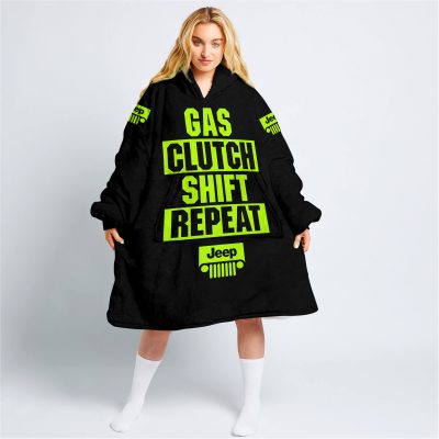 Gas Clutch Shift Repeat – Limited Edition – Jeep – Black Neon - Oodie Blanket