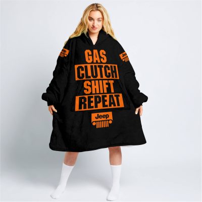 Gas Clutch Shift Repeat – Limited Edition – Jeep – Black Orange - Oodie Blanket