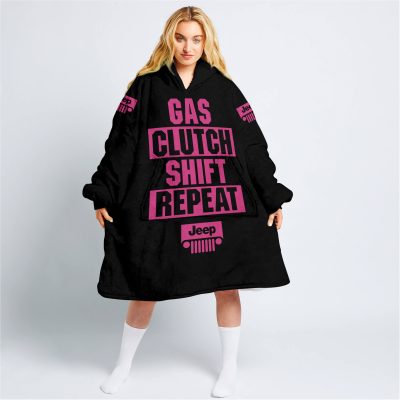 Gas Clutch Shift Repeat – Limited Edition – Jeep – Black Pink 1 - Oodie Blanket