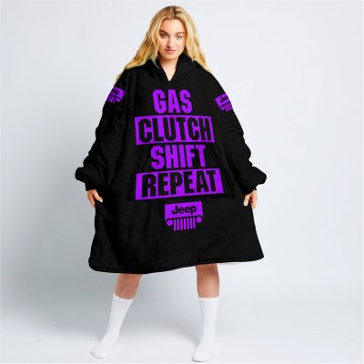 Gas Clutch Shift Repeat – Limited Edition – Jeep – Black Purple - Oodie Blanket