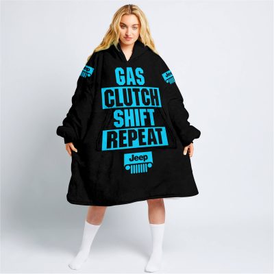 Gas Clutch Shift Repeat – Limited Edition – Jeep – Black Sky Blue - Oodie Blanket