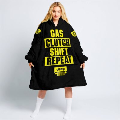 Gas Clutch Shift Repeat – Limited Edition – Jeep – Black Yellow - Oodie Blanket