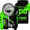 MAKE LIFE A RIDE JUST SEND IT – CAN AM – GREEN - FLEECE ZIP HOODIE