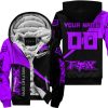 MAKE LIFE A RIDE JUST SEND IT – FOX – PURPLE - FLEECE ZIP HOODIE