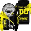 MAKE LIFE A RIDE JUST SEND IT – FOX – YELLOW - FLEECE ZIP HOODIE