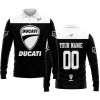 LIMITED EDITION  –  CUSTOM NAME RACING  –  DUCATI - LONG SLEEVE POLO SHIRT
