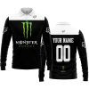 LIMITED EDITION  –  CUSTOM NAME RACING  –  MONSTER ENERGY - LONG SLEEVE POLO SHIRT