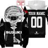 LIMITED EDITION  –  CUSTOM NAME RACING  –  SUZUKI - FLEECE ZIP HOODIE