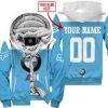 LIMITED EDITION – CUSTOM NAME RACING - BMW BLUE - FLEECE ZIP HOODIE