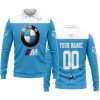 LIMITED EDITION – CUSTOM NAME RACING - BMW BLUE - LONG SLEEVE POLO SHIRT
