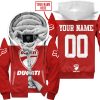 LIMITED EDITION – CUSTOM NAME RACING - DUCATI RED - FLEECE ZIP HOODIE