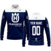 LIMITED EDITION – CUSTOM NAME RACING - HUSQVARNA BLUE - LONG SLEEVE POLO SHIRT