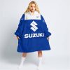 LIMITED EDITION – CUSTOM NAME RACING - SUZUKI BLUE - OODIE BLANKET HOODIE
