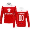LIMITED EDITION – CUSTOM NAME RACING - SUZUKI RED - LONG SLEEVE POLO SHIRT