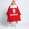 LIMITED EDITION – CUSTOM NAME RACING - SUZUKI RED - OODIE BLANKET HOODIE