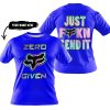ZERO FOX GIVEN – JUST FCKN SEND IT – FOX RACING – BLUE - T-SHIRT
