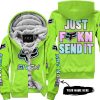 ZERO FOX GIVEN – JUST FCKN SEND IT – FOX RACING – GREEN 1 - FLEECE ZIP HOODIE