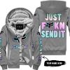 ZERO FOX GIVEN – JUST FCKN SEND IT – FOX RACING – GREY - FLEECE ZIP HOODIE