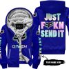 ZERO FOX GIVEN – JUST FCKN SEND IT – FOX RACING – NAVY - FLEECE ZIP HOODIE