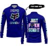 ZERO FOX GIVEN – JUST FCKN SEND IT – FOX RACING – NAVY - LONG SLEEVE POLO SHIRT
