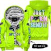 ZERO FOX GIVEN – JUST FCKN SEND IT – FOX RACING – NEON - FLEECE ZIP HOODIE