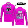 ZERO FOX GIVEN – JUST FCKN SEND IT – FOX RACING – PINK - LONG SLEEVE POLO SHIRT
