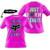 ZERO FOX GIVEN – JUST FCKN SEND IT – FOX RACING – PINK - T-SHIRT