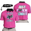 ZERO FOX GIVEN – JUST FCKN SEND IT – FOX RACING – PINK 1 - POLO SHIRT