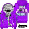 ZERO FOX GIVEN – JUST FCKN SEND IT – FOX RACING – PURPLE - FLEECE ZIP HOODIE