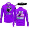 ZERO FOX GIVEN – JUST FCKN SEND IT – FOX RACING – PURPLE - LONG SLEEVE POLO SHIRT