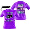 ZERO FOX GIVEN – JUST FCKN SEND IT – FOX RACING – PURPLE - T-SHIRT