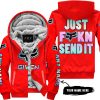 ZERO FOX GIVEN – JUST FCKN SEND IT – FOX RACING – RED - FLEECE ZIP HOODIE