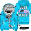 ZERO FOX GIVEN – JUST FCKN SEND IT – FOX RACING – SKY BLUE - FLEECE ZIP HOODIE