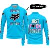 ZERO FOX GIVEN – JUST FCKN SEND IT – FOX RACING – SKY BLUE - LONG SLEEVE POLO SHIRT