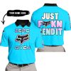 ZERO FOX GIVEN – JUST FCKN SEND IT – FOX RACING – SKY BLUE - POLO SHIRT