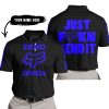 ZERO FOX GIVEN – JUST FCKN SEND IT – FOX RACING – BLACK BLUE - POLO SHIRT