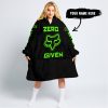ZERO FOX GIVEN – JUST FCKN SEND IT – FOX RACING – BLACK GREEN - OODIE BLANKET HOODIE