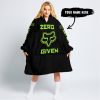 ZERO FOX GIVEN – JUST FCKN SEND IT – FOX RACING – BLACK GREEN 1 - OODIE BLANKET HOODIE