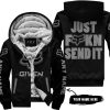 ZERO FOX GIVEN – JUST FCKN SEND IT – FOX RACING – BLACK GREY - FLEECE ZIP HOODIE