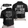 ZERO FOX GIVEN – JUST FCKN SEND IT – FOX RACING – BLACK GREY - POLO SHIRT