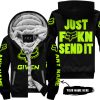 ZERO FOX GIVEN – JUST FCKN SEND IT – FOX RACING – BLACK NEON - FLEECE ZIP HOODIE