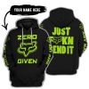 ZERO FOX GIVEN – JUST FCKN SEND IT – FOX RACING – BLACK NEON