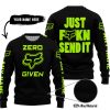 ZERO FOX GIVEN – JUST FCKN SEND IT – FOX RACING – BLACK NEON - SWEATER UGLY