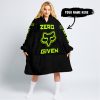ZERO FOX GIVEN – JUST FCKN SEND IT – FOX RACING – BLACK NEON - OODIE BLANKET HOODIE