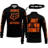 ZERO FOX GIVEN – JUST FCKN SEND IT – FOX RACING – BLACK ORANGE - LONG SLEEVE POLO SHIRT