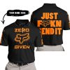 ZERO FOX GIVEN – JUST FCKN SEND IT – FOX RACING – BLACK ORANGE - POLO SHIRT