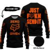ZERO FOX GIVEN – JUST FCKN SEND IT – FOX RACING – BLACK ORANGE - SWEATER UGLY