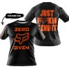 ZERO FOX GIVEN – JUST FCKN SEND IT – FOX RACING – BLACK ORANGE - T-SHIRT