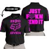 ZERO FOX GIVEN – JUST FCKN SEND IT – FOX RACING – BLACK PINK - POLO SHIRT