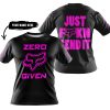 ZERO FOX GIVEN – JUST FCKN SEND IT – FOX RACING – BLACK PINK - T-SHIRT